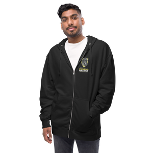 Unisex fleece zip up hoodie